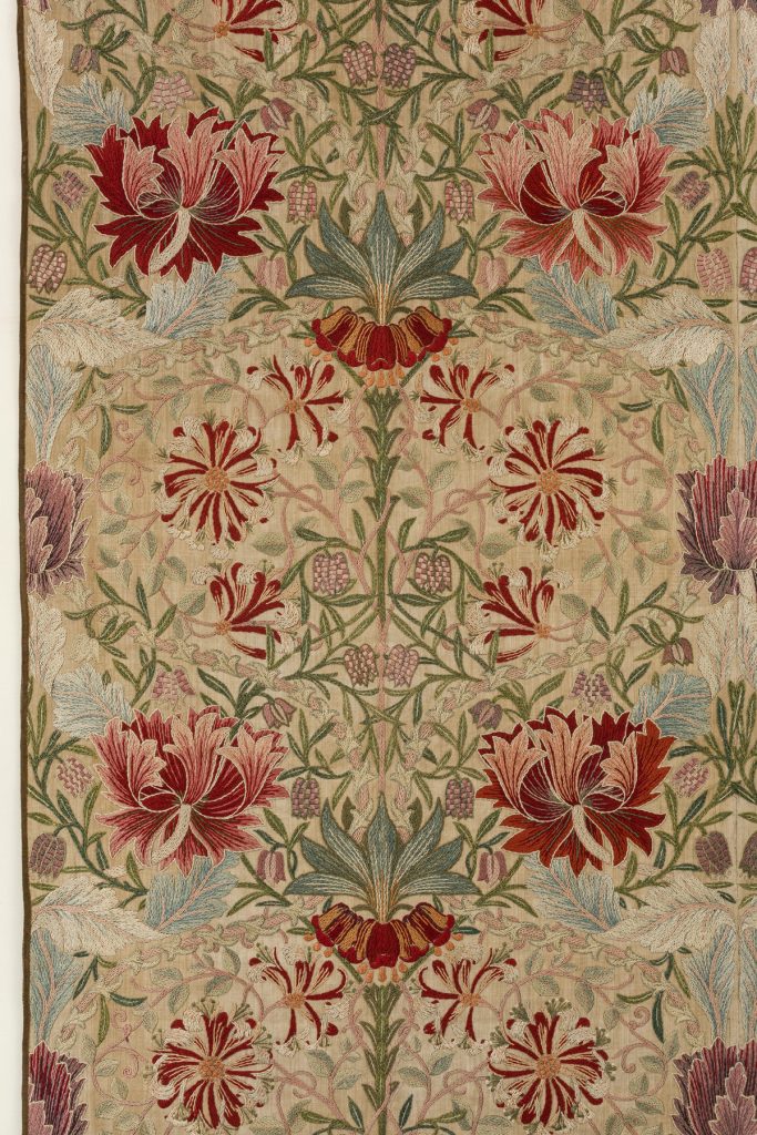 ‘Honeysuckle’ embroidery, 1880s