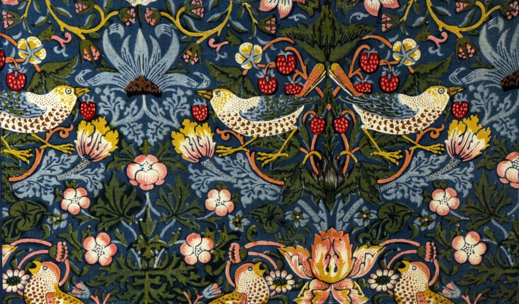 William Morris strawberry thief design
