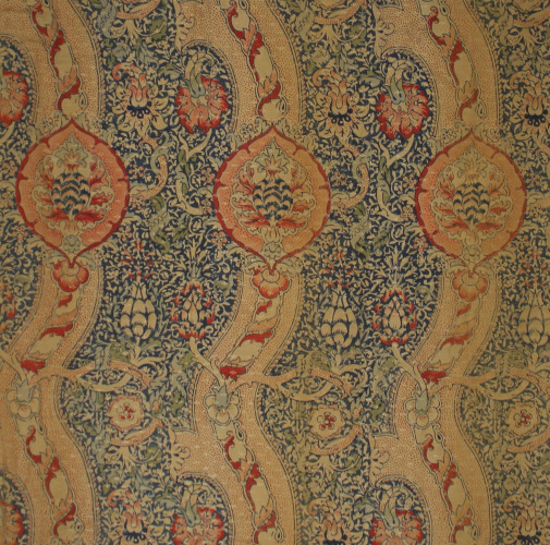 Block printed curtain