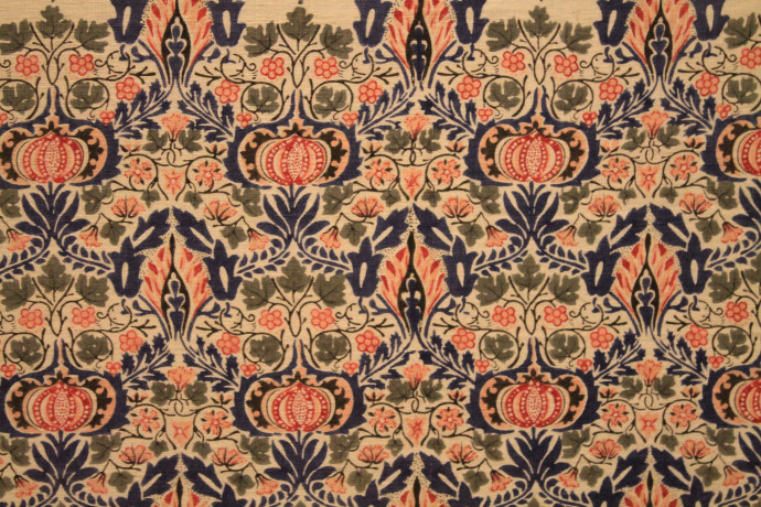 Block printed cotton in Little Chintz pattern