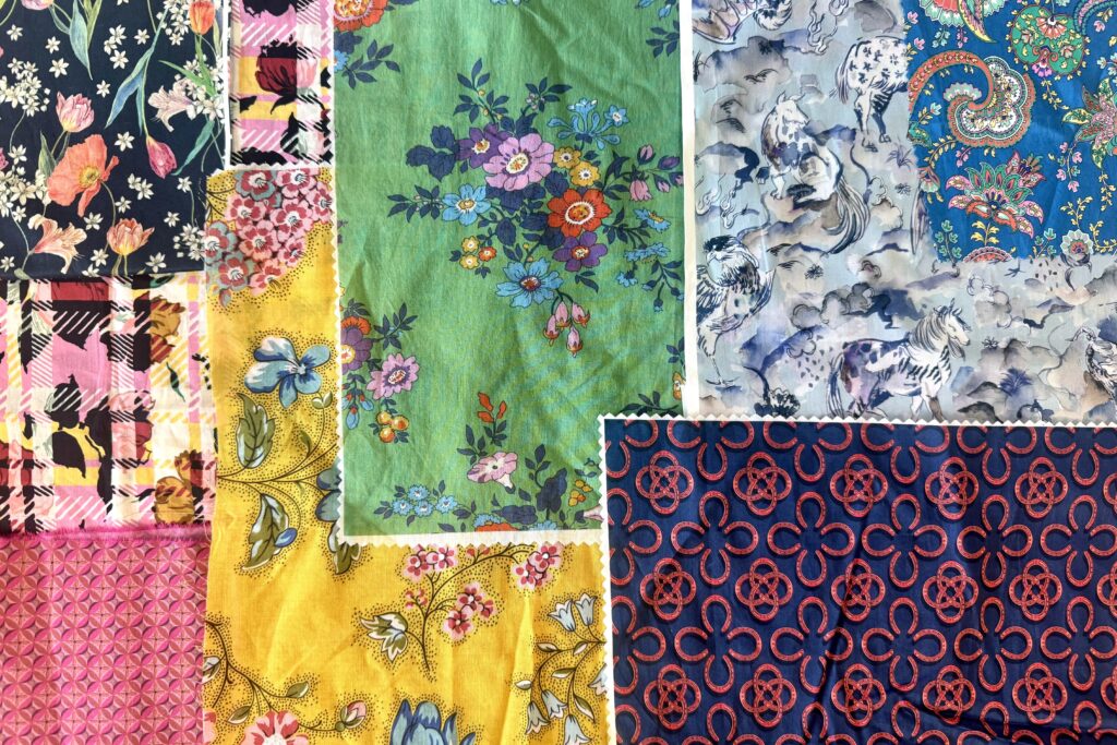 Collage of Tana Lawn print
